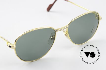 Cartier S Saphirs 0,94 ct - M With Real Sapphires Decor, original Cartier sun lenses with 100% UV protection, Made for Women