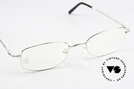Cartier Sadir Platinum Thin Rim Series, NO RETRO eyewear; old 1990's original with orig. packing, Made for Men and Women
