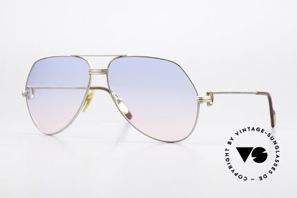 Cartier Vendome LC - L Baby-Blue Pink Gradient Lens Details