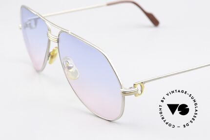 Cartier Vendome LC - L Baby-Blue Pink Gradient Lens, rare & expensive edition with palladium finish; LUXURY!, Made for Men