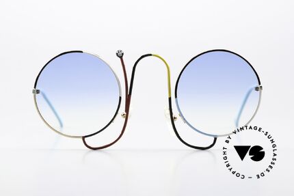 Casanova CMR 1 Gem Antenna Sunglasses, blue-gradient sun lenses for (100% UV protection), Made for Women