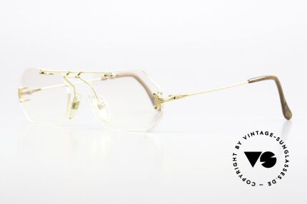 Emmel 3000 Rimless Art Frame Bauhaus, filigree and cleverly devised design; gold-plated, Made for Men and Women