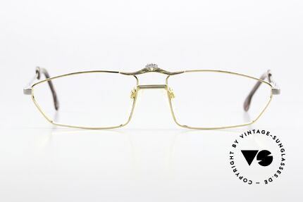 Roger Rodege M1090 Reading Glasses With Crown, 24kt gold-plated front & platinum-plated temples, Made for Women