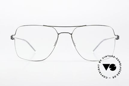 Lindberg Joshua Air Titan Rim Striking Men's Eyewear, mod. Joshua, size 55-17, 145, col PU9 polished black, Made for Men