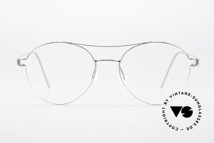Lindberg Nomi 49 Air Titan Rim Feminine Aviator Design, model Nomi in size 49-17; color P10 = polished silver, Made for Women