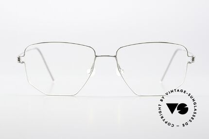 Lindberg Selim Air Titan Rim Square Frame Silver Unisex, model Selim, size 53-16, 145, col P10 = polished silver, Made for Men and Women