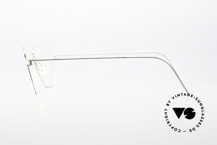 Lindberg Selim Air Titan Rim Square Frame Silver Unisex, unworn single item; + orig. magnetic case by Lindberg, Made for Men and Women