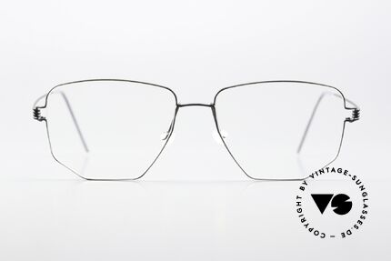 Lindberg Selim Air Titan Rim Square Frame Matt Black, model Selim in size 53-16, 145, color U9 = matt black, Made for Men and Women