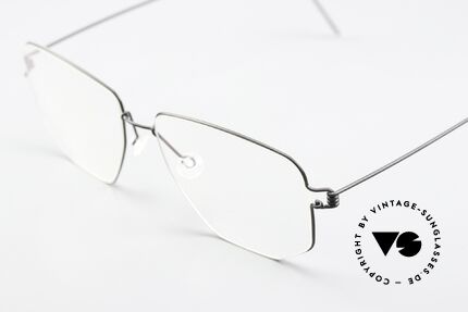 Lindberg Selim Air Titan Rim Square Frame Matt Black, high-end, stylish & really innovative: grade 'vintage', Made for Men and Women