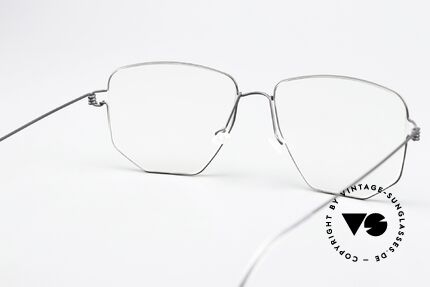 Lindberg Selim Air Titan Rim Square Frame Matt Black, Size: medium, Made for Men and Women
