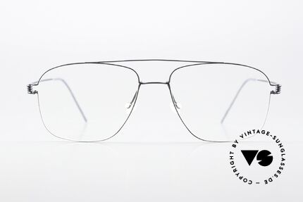 Lindberg Mikkel Air Titan Rim Men's Frame Square Pilot, Mikkel, size 55-17, 145, U16 = matt blue & matt gray, Made for Men