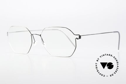 Lindberg Jeppe Air Titan Rim Square Frame Black Polished, striking designer eyeglasses for ladies and gentlemen, Made for Men and Women