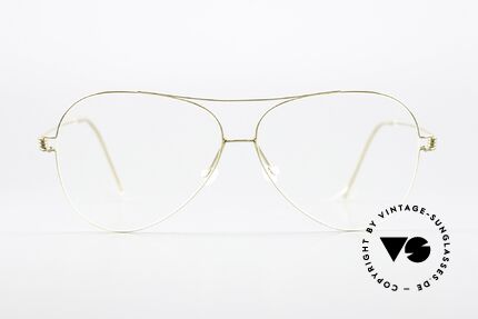 Lindberg Elvis Air Titan Rim Modified Aviator Style, noble men's model with crossbar, col. PGT: shiny gold, Made for Men