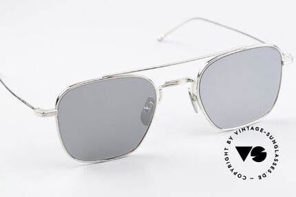 Thom Browne TBS907 Silver Mirrored Sun Lenses, a classy designer accessory for all fashion lovers, Made for Men