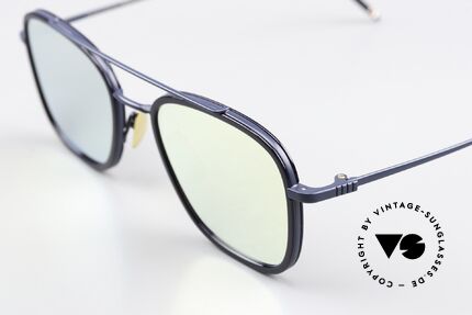 Thom Browne TBS800 Gold Mirrored Sun Lenses, gold mirrored sun lenses for 100% UV protection, Made for Men
