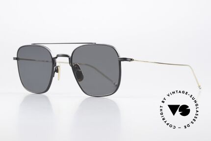 Thom Browne TBS907 Men's Shades Black Gold, really stylish & top-notch quality, made in Japan, Made for Men