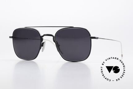 Thom Browne TBS907 Men's Shades Navy Silver Details