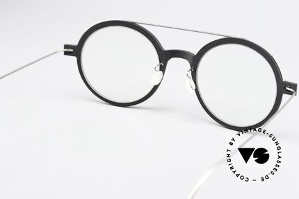 Lindberg 6543 48 NOW Black Silver Coloring, unworn designer piece with original Lindberg case, Made for Men and Women