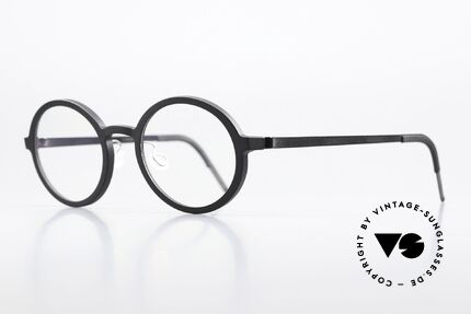 Lindberg 1038 Acetanium Ladies & Gents Frame Round, model 1038, size 47/21: made of acetate & titanium, Made for Men and Women
