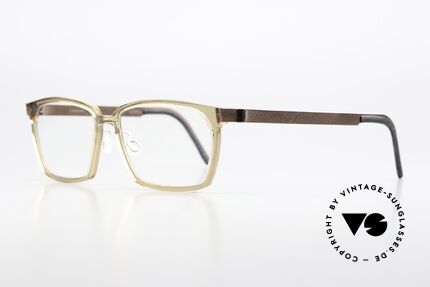 Lindberg 1264 Acetanium Square Translucid Frame, great frame made of acetate & titanium combination, Made for Men and Women
