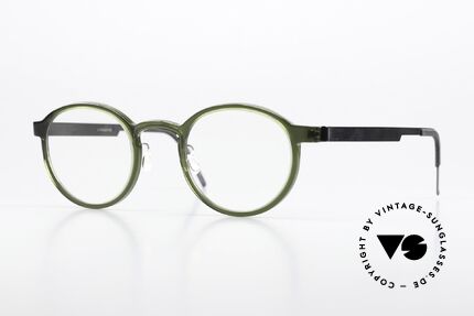 Lindberg 1014 48 Acetanium Panto Glasses Green Gray Details