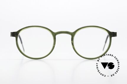 Lindberg 1014 48 Acetanium Panto Glasses Green Gray, model 1014, size 48/24: made of acetate & titanium, Made for Men and Women