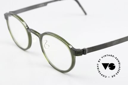 Lindberg 1014 48 Acetanium Panto Glasses Green Gray, distinctive quality and design (award-winning frame), Made for Men and Women