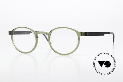 Lindberg 1014 46 Acetanium Green Gray Panto Glasses Details
