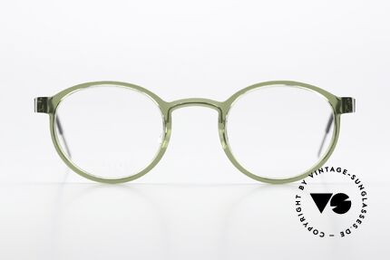 Lindberg 1014 46 Acetanium Green Gray Panto Glasses, model 1014, size 46/23: made of acetate & titanium, Made for Men and Women