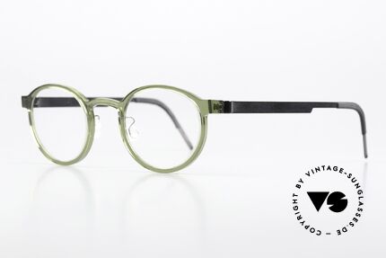 Lindberg 1014 46 Acetanium Green Gray Panto Glasses, musician Sting also wears Lindberg glasses, M. 1014, Made for Men and Women