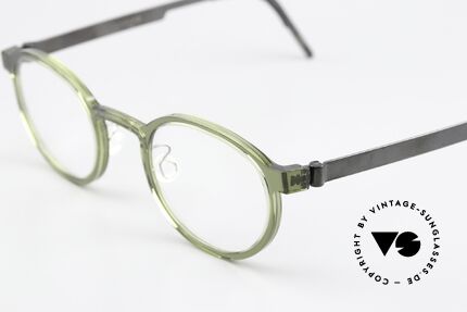 Lindberg 1014 46 Acetanium Green Gray Panto Glasses, distinctive quality and design (award-winning frame), Made for Men and Women