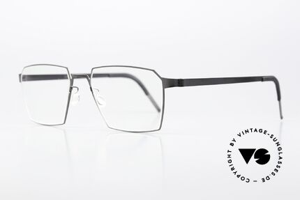 Lindberg 9628 Strip Titanium Matt Black Titan Frame, light as a feather but extremely stable & very durable, Made for Men and Women