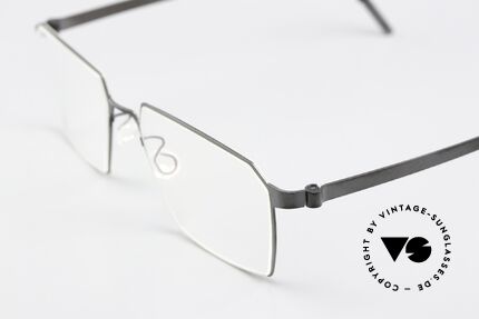 Lindberg 9628 Strip Titanium Matt Black Titan Frame, stylish women's glasses and men's eyeglasses likewise, Made for Men and Women