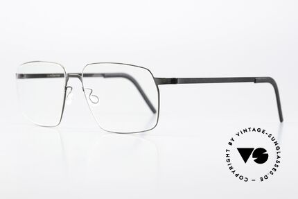 Lindberg 9635 Strip Titanium Titan Frame Polished Black, light as a feather but extremely stable & very durable, Made for Men and Women