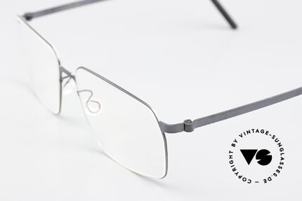 Lindberg 9635 Strip Titanium Titan Frame Blue-Gray Matt, stylish women's glasses and men's eyeglasses likewise, Made for Men and Women