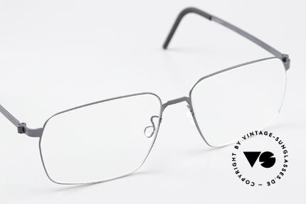 Lindberg 9635 Strip Titanium Titan Frame Blue-Gray Matt, unworn, NOS, with an original hard case by Lindberg, Made for Men and Women