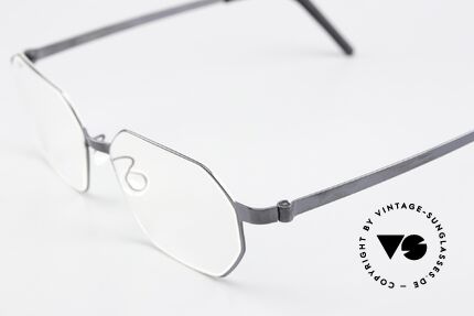 Lindberg 9634 Strip Titanium Polished Blue-Gray Frame, stylish women's glasses and men's eyeglasses likewise, Made for Men and Women