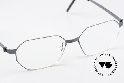 Lindberg 9634 Strip Titanium Polished Blue-Gray Frame, unworn, NOS, with an original hard case by Lindberg, Made for Men and Women