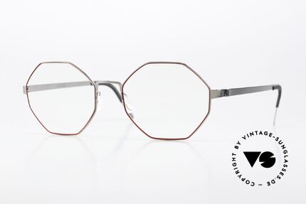 Lindberg 9609 Strip Titanium Ladies Frame Silver Red Details