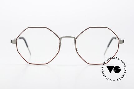Lindberg 9609 Strip Titanium Ladies Frame Silver Red, mod. 9609, size 53/18, col P10: polished silver / red, Made for Women