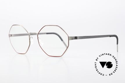 Lindberg 9609 Strip Titanium Ladies Frame Silver Red, light as a feather but extremely stable & very durable, Made for Women