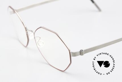 Lindberg 9609 Strip Titanium Ladies Frame Silver Red, rather a beautiful ladies' glasses due to the coloring, Made for Women