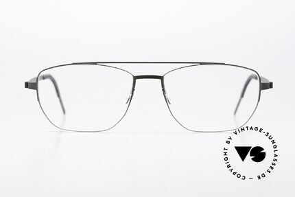 Lindberg 9618 Strip Titanium Black Designer Eyewear, model 9618, in size 56-17, 135mm temples, color U9, Made for Men and Women