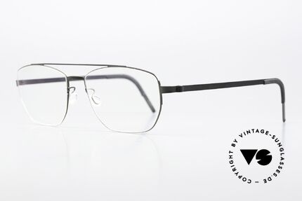 Lindberg 9618 Strip Titanium Black Designer Eyewear, light as a feather but extremely stable & very durable, Made for Men and Women