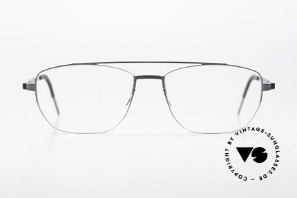 Lindberg 9618 Strip Titanium Polished Gray Eyeglasses, model 9618, size 56-17, 135mm temples, color PU16, Made for Men and Women