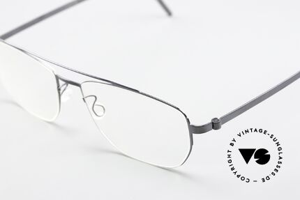 Lindberg 9618 Strip Titanium Polished Gray Eyeglasses, bears the predicate "true VINTAGE LINDBERG" for us, Made for Men and Women