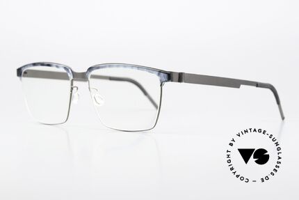 Lindberg 9841 Strip Titanium Square Eyewear For Men, men's model 9841, size 55-17, temple 135m, col. 10, Made for Men