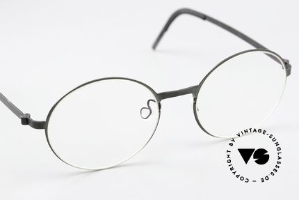 Lindberg 9580 Strip Titanium Designer Frame Matt Black, unworn, new old stock with original case by Lindberg, Made for Men and Women