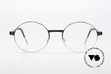Lindberg 9610 Strip Titanium Titan Frame Polished Black, model 9610, in size 46-18, 135mm temples, color PU9, Made for Men and Women