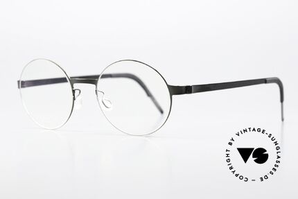 Lindberg 9610 Strip Titanium Titan Frame Polished Black, light as a feather but extremely stable & very durable, Made for Men and Women